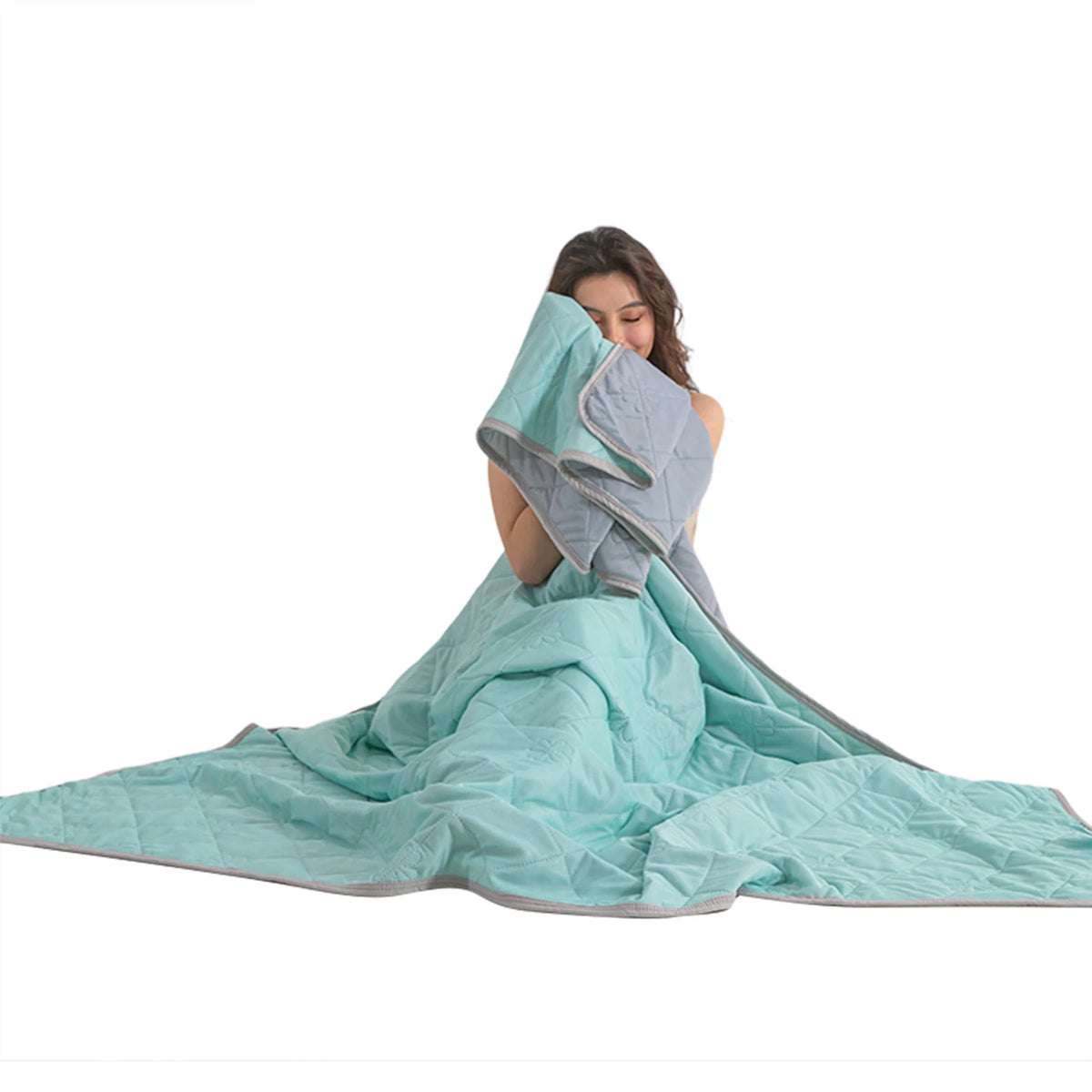 Ice Silk Cooling Blanket Soft Comfortable Breathable Air-Conditioner Quilt Summer Cooling Blow Air-Conditioning Warm Comforter