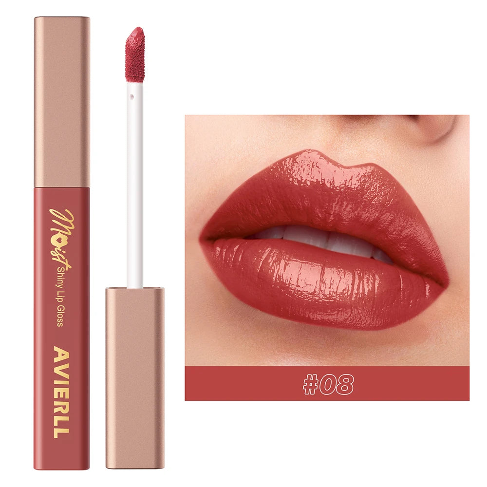 Lip Gloss Set Shiny Liquid Lipstick Long Lasting Moisturizing Non-Sticky Plump Hydrating Lip Balm Women's Makeup Halloween Gift