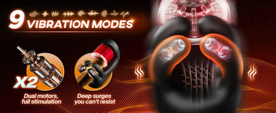 Adult Sex Toy Male Penis Stimulator Massager 9 Vibration Rotation Suction Modes USB Rechargeable Masturbation Cup Adult Supplies