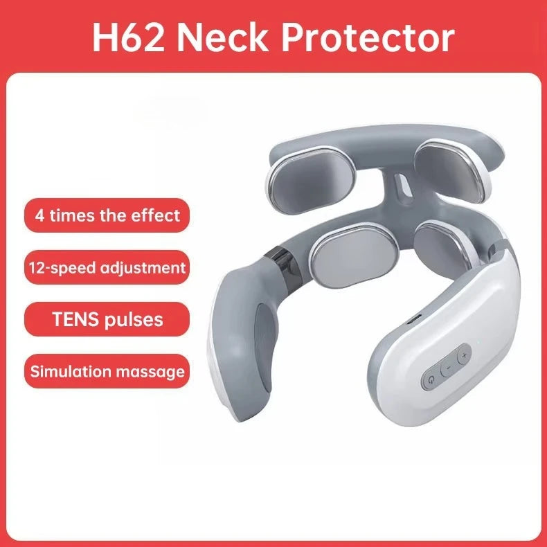 Smart Neck Massage Shoulder Neck Massage Cervical Vertebra Vibrator Heat Relieve Pain Pulse Neck Massage Instrument Health Care
