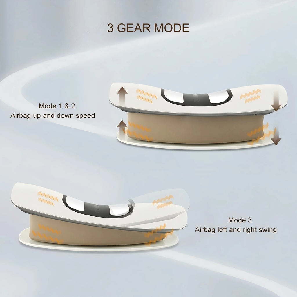 4 in 1 Lumbar Traction Device with Dynamic Airbag Traction Back Stretcher Adjustable Waist Back Massager for Muscle Relax