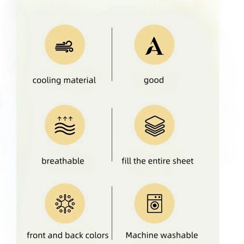 New Soft Cooling Blanket Lightweight Smooth Air Condition Comforter Lightweight Summer Cool Quilt Double Side Cold Bedspread