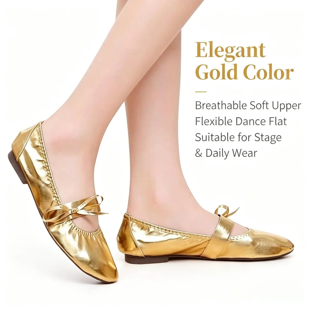 Sneakers for Women Gold Outsole Belly Dance Shoes Bellydance Ballet Dancing Yoga Comfortable Girls Zapatos