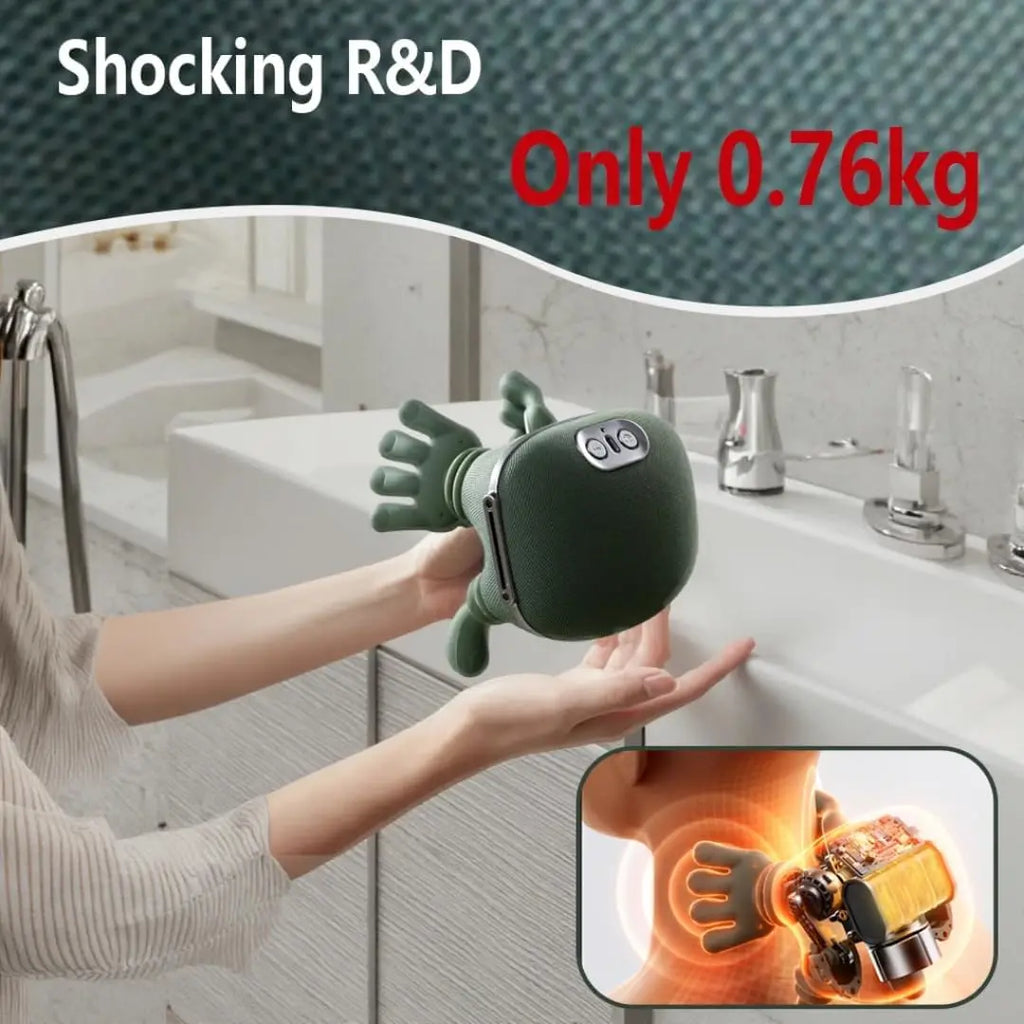 Neck Massager Finger Pressure Shiatsu Neck Back and Shoulder Massager Electric Kneading Neck Deep Massage Muscle Relax