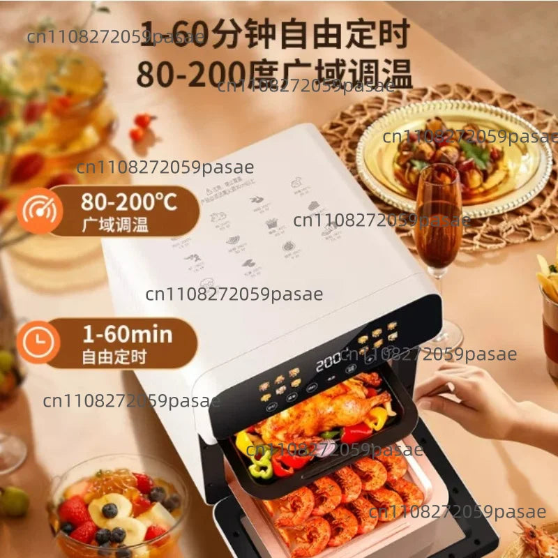 Large-Capacity Touchscreen Smart Multi-Function Air Fryer and Oven Combo for Home Use