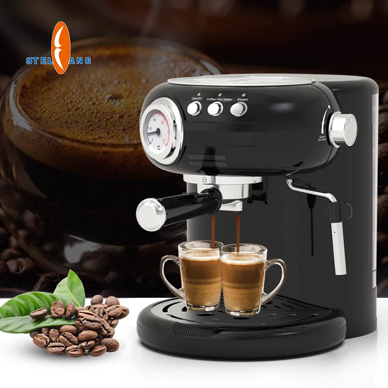 Electric 3-in-1 Automatic Coffee Brewer for Restaurant Use Cappuccino Espresso Maker for Hotels and Households