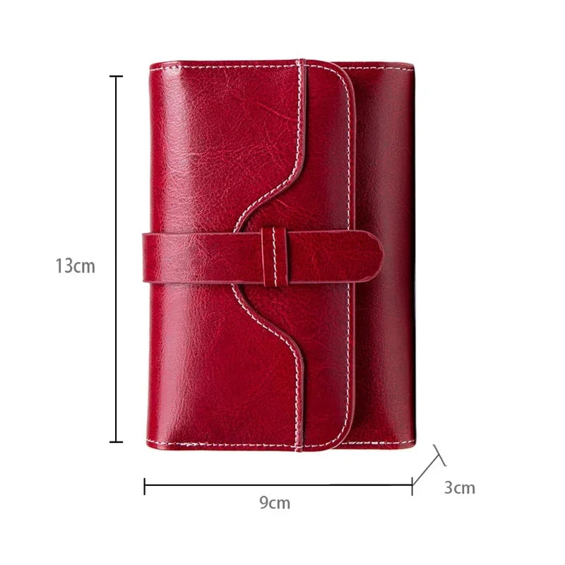 Genuine Leather Women's Purse Short Credit Card Holder Wallets Coin Handbag Wallet for Women Carteras Para Mujer ladies Purses