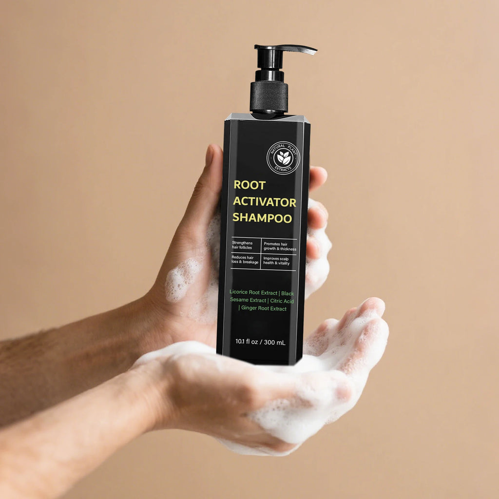 Hair Root Activator Shampoo 300ml Nourish Hair Roots Strengthen Hair Follicles Promote Growth Reduce Loss for Smooth Thick Hair
