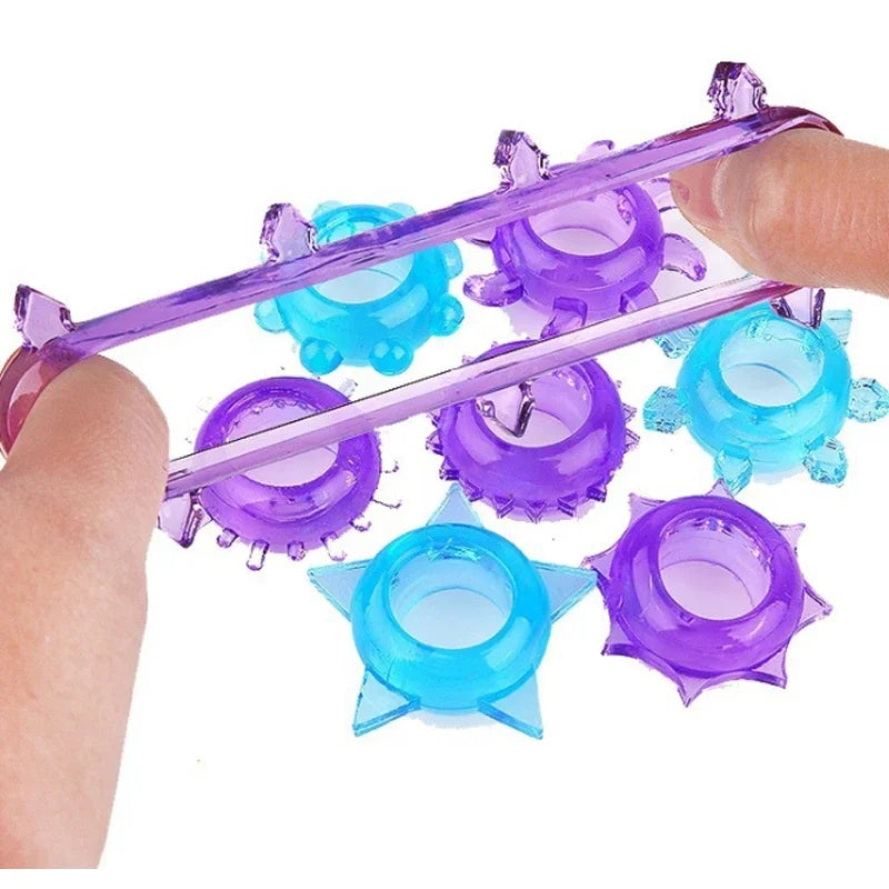 5 Pcs Sex Toys For Men Cock Rings Delay Ejaculation Penis Enlargement Condom Intimate Goods