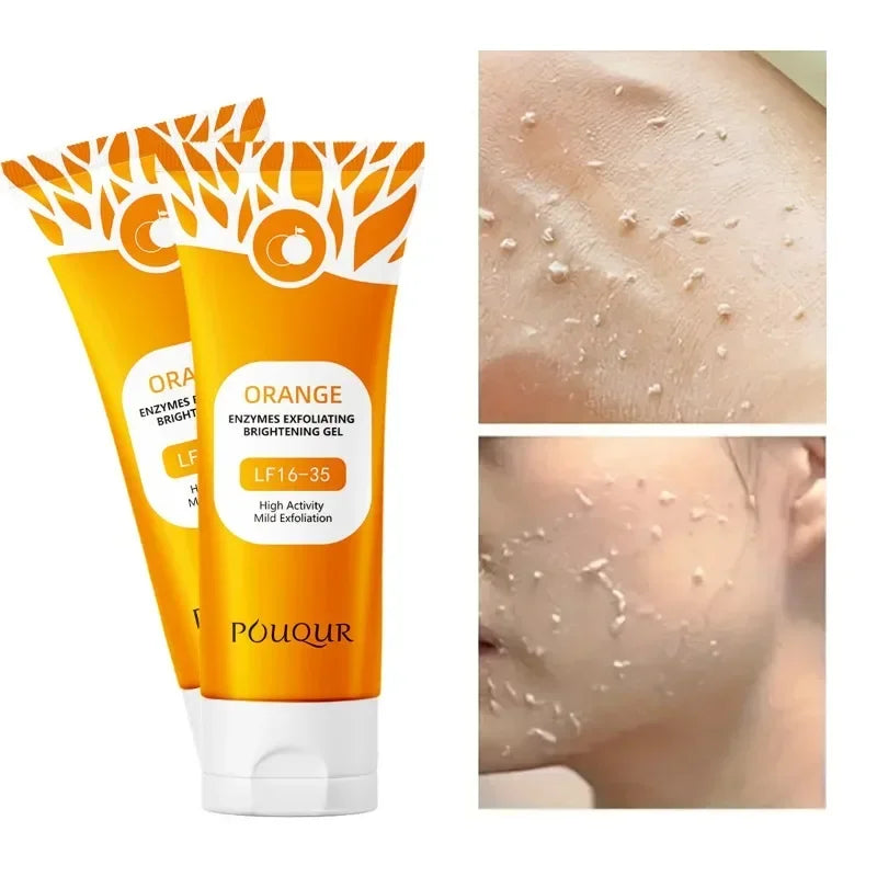 Orange Exfoliating Gel Facial Cleansing Whole Body Scrub Dead Skin Custard