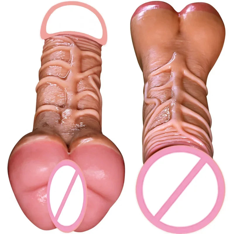 Realistic Penis Extender Sleeve Sex Condom for Men Masturbation Pussy Fake Ass Penis Enlarger Dildo for Couples Gay Sex Toys