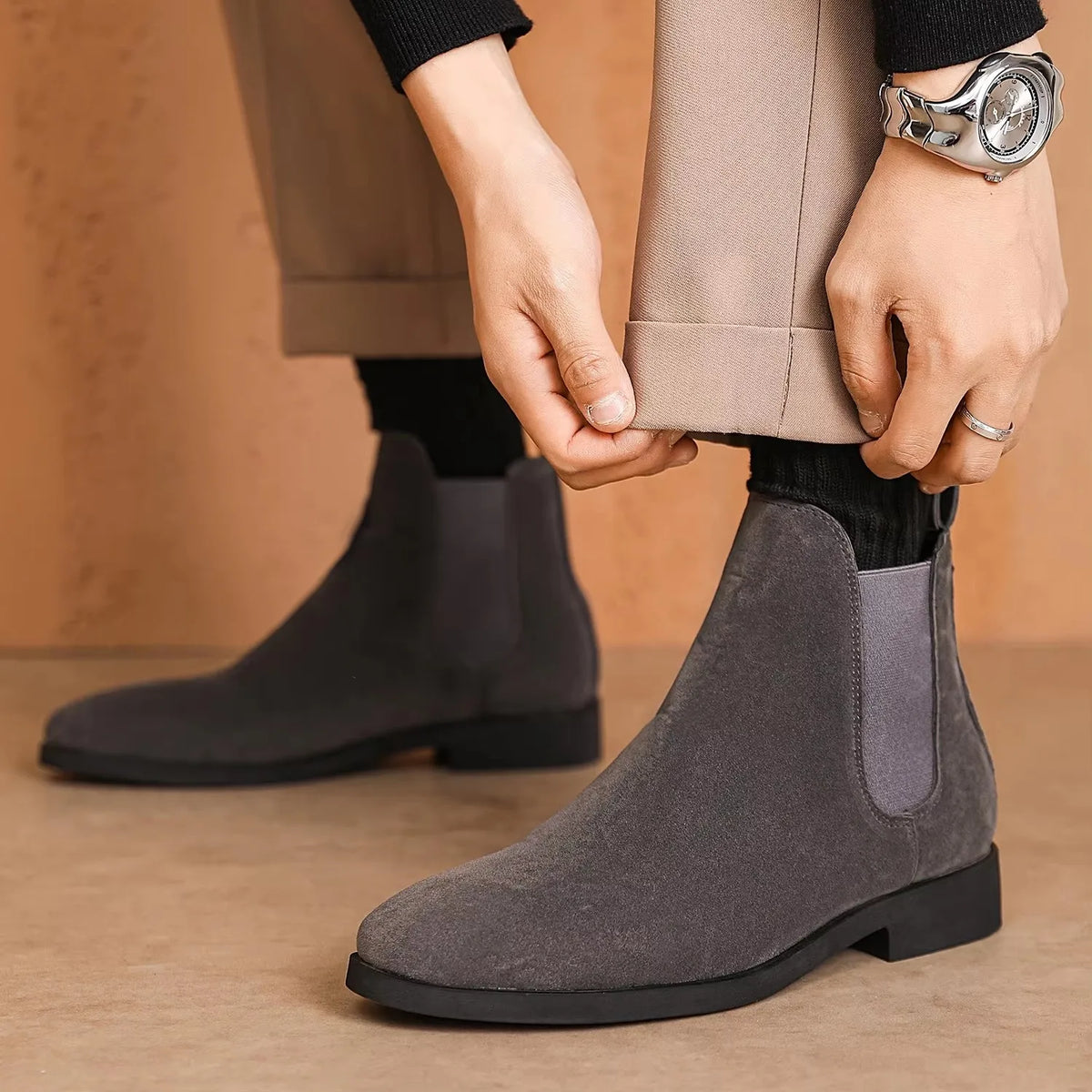 designer chelsea boots men botines fashion ankle boots homme shoes man botas de seguridad hombre pantuflas stivaletti uomo 39-48