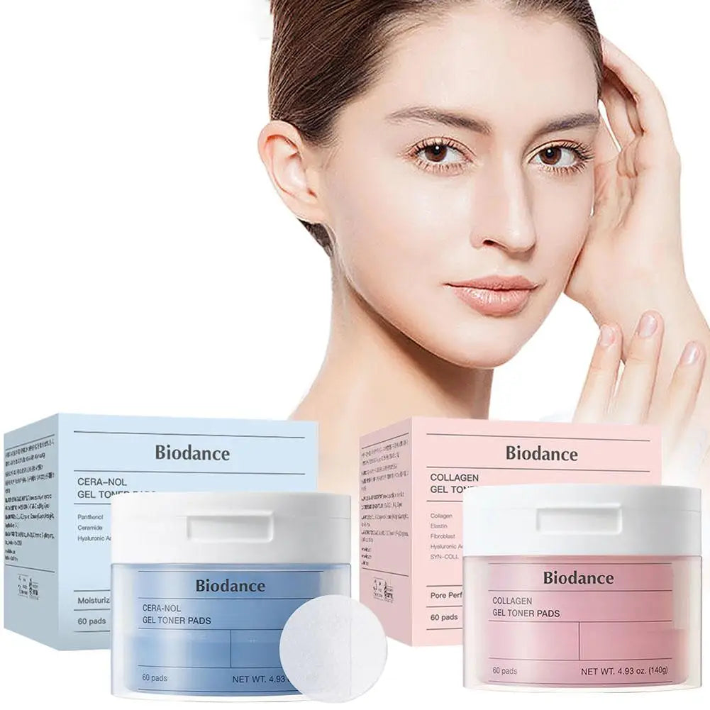 Biodance Korean Skin Care - Collagen Overnight Face Mask, Gel Toner Pads, Ampoule Essence, for Face Barrier Repair, Soothing