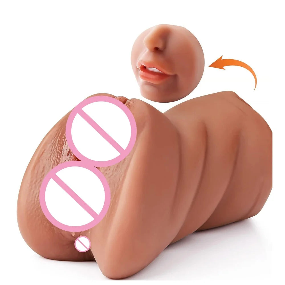 Male Penis Sex Mouth Masturbator Deep Vagina for Man Masturbation Pussy Men's Sexual Sex toy Penetration Anal juguetes sexuales