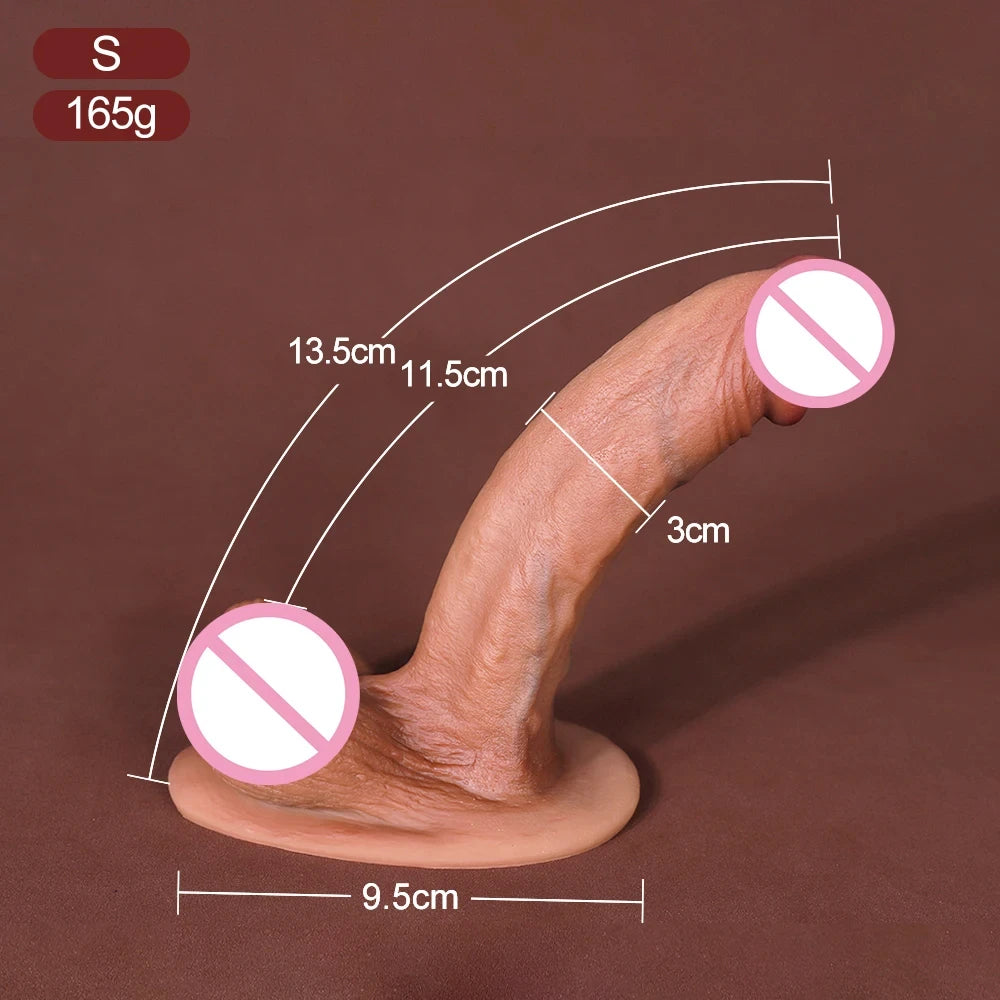 New Model Super Realistic Dildo,Erect Penis,Anal Plug,Real Large Testis,Adults Doods Sex Toy For Women Couple Flirting Sexuales