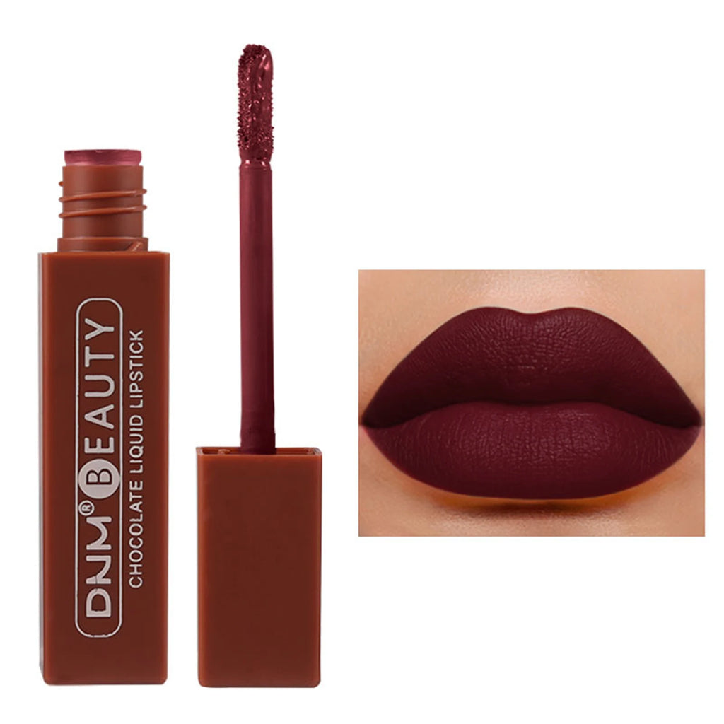 Velvety Matte Liquid Lipstick Long-lasting Lip Gloss Lip Makeup Cosmetics Moisturizing Lip Tint Waterproof Non-marking 1PCS