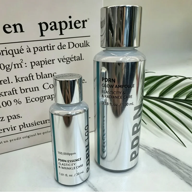 Korean Skincare PDRN Collagen Essence & Glow Stick Balm Set, Firming Moisturizing Face Hydrate Nourishing Lightweight Daily Care