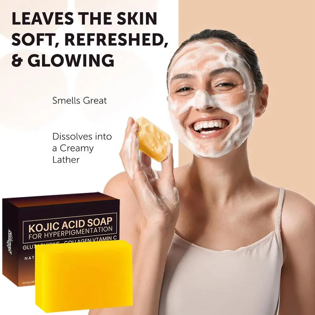 3.53oz Kojic Acid Soap Handmade Soap, rich in collagen and vitamin C, suitable for washing face and daily hand washing