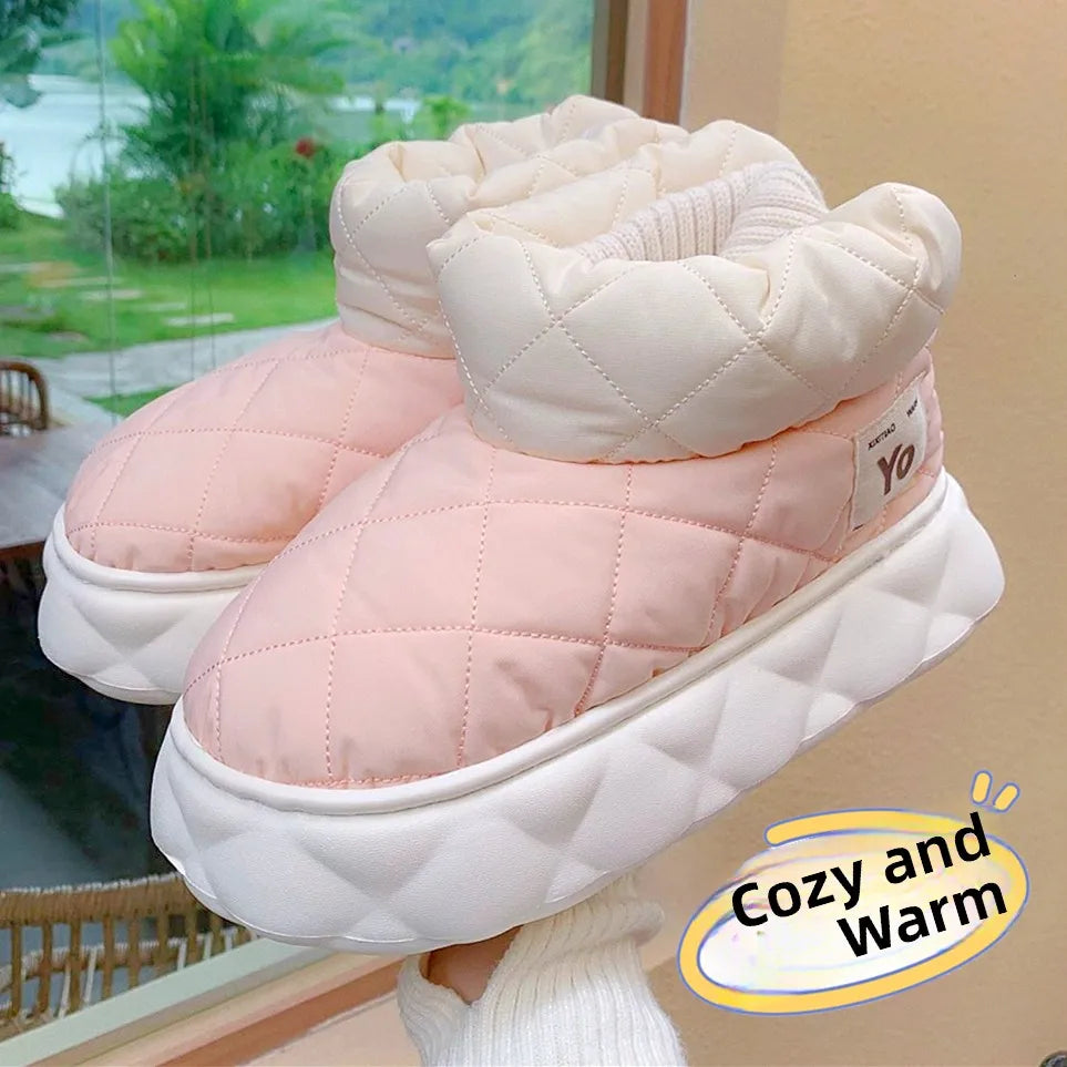 Fashionable Sporty Winter Snow Boots Men Women Waterproof down Cloth Thick Bottom Short Boots Cotton Shoes Trendy Cool