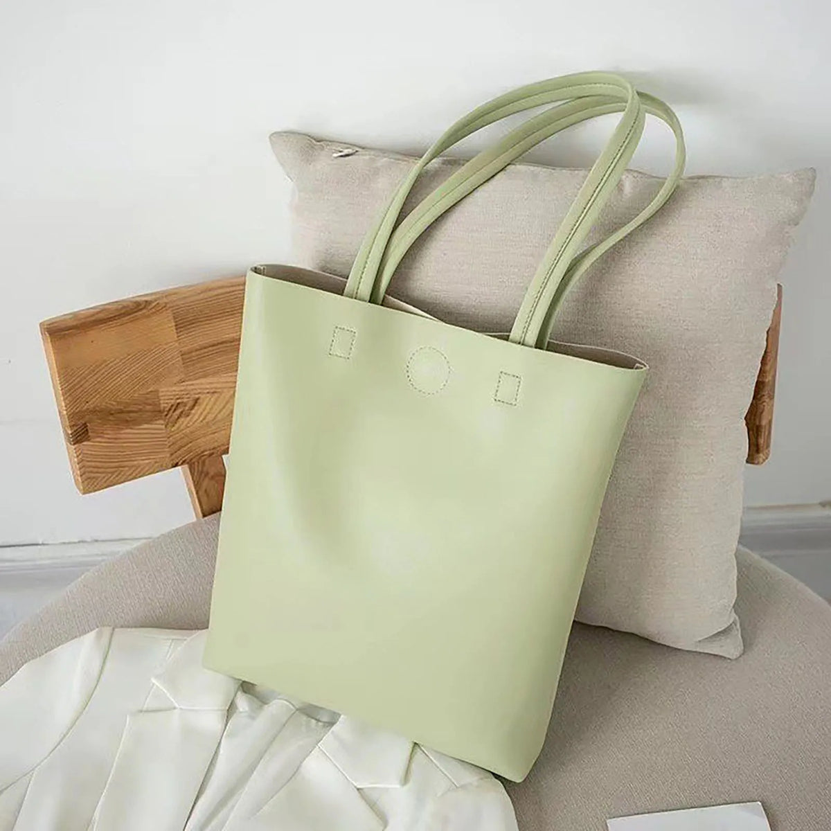 Women Tote Bag Fashion Underarm Pouch Large Capacity Soft Pu Leather Shoulder Bag Retro Crossbody Bag Casual Portable Bucketbags