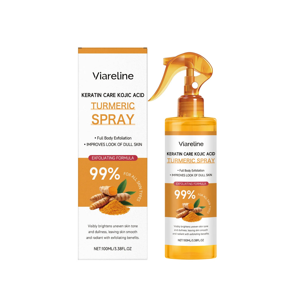 Keratin Care Kojic Acid Turmeric Spray Brightens Uneven Skin Tone Improves Dullness Full Body Use Skin Spray Smooth Skin