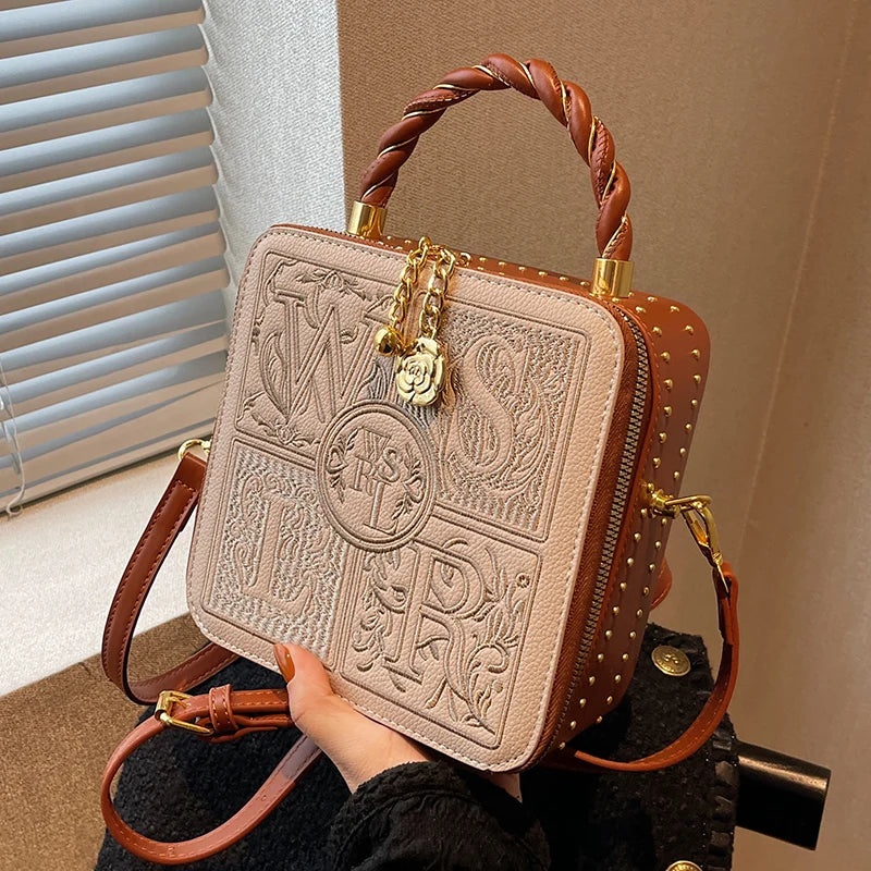 Designer Brand Retro Fashion Handbag Shoulder Cross-body Box Bags for Women Bolsos Mujer Hot Selling