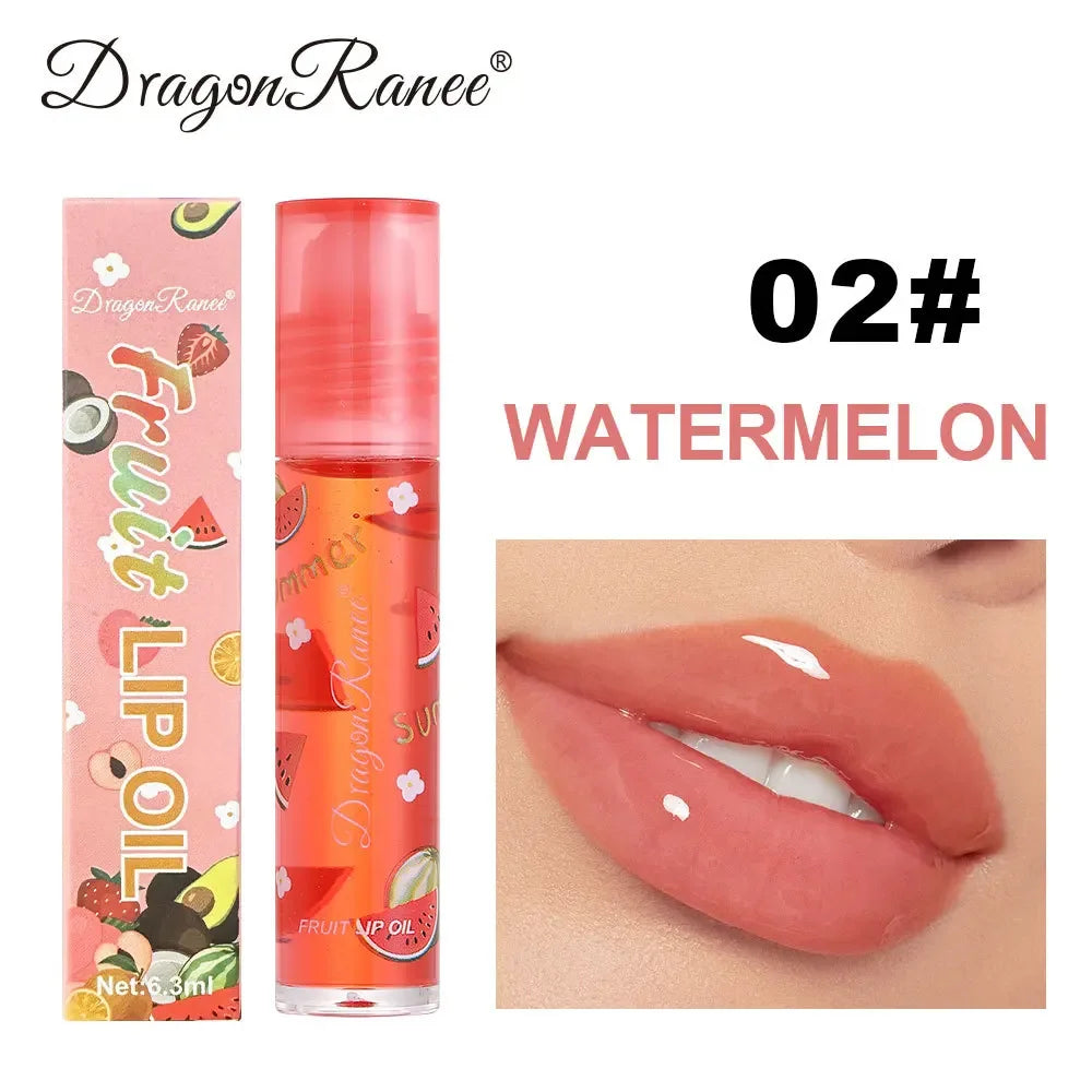 6 Colors Furit Lip Oil Plumping Lip Gloss Oil Moisturizing Lips Makeup Lip Balm Lasting Liquid Lipstick Nourishing Cosmetics