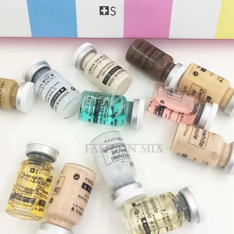 Korea 8ml BB Cream Skin Booster Kit Salmon DNA /Peptide Whitening Moisturize Rejuvenation Essence Facial Skin Care Beauty