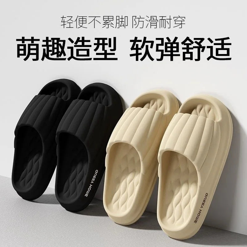 Slippers 2025 Summer Indoor Home Bathroom Anti slip External Wear Anti odor Male and Female Couples Can Wash with Water