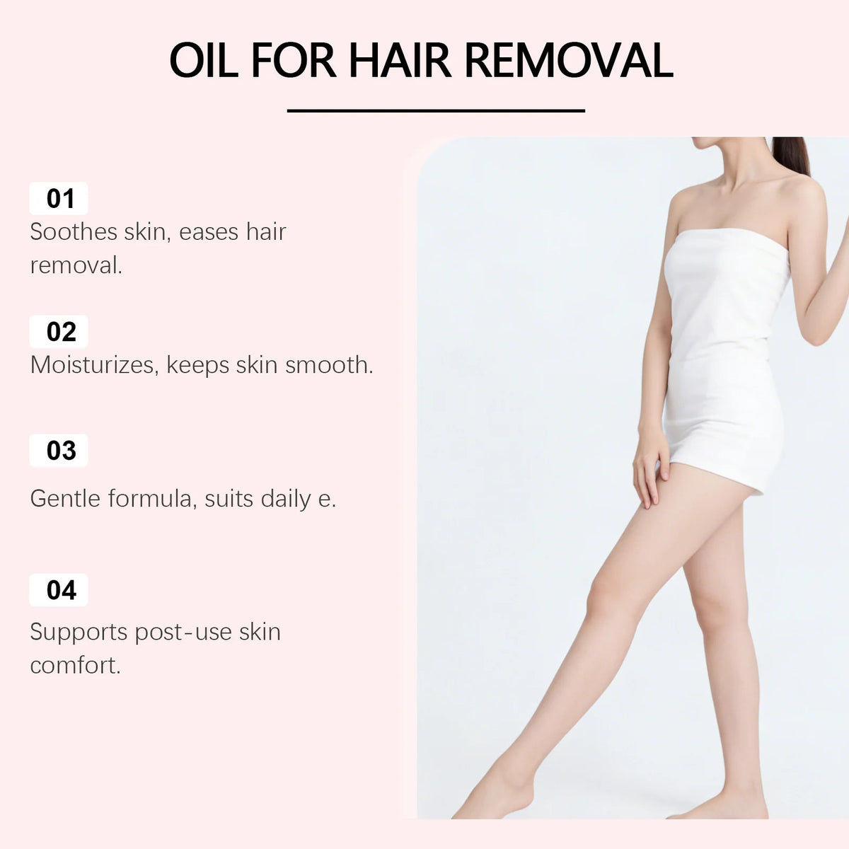 Cyperus Post Depilatory Oil for Hair Removal Hydrating Smoothing Armpit Legs Arms Body Hair Growth Inhibition Soothing Body Oil