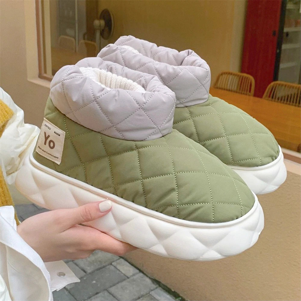 Fashionable Sporty Winter Snow Boots Men Women Waterproof down Cloth Thick Bottom Short Boots Cotton Shoes Trendy Cool