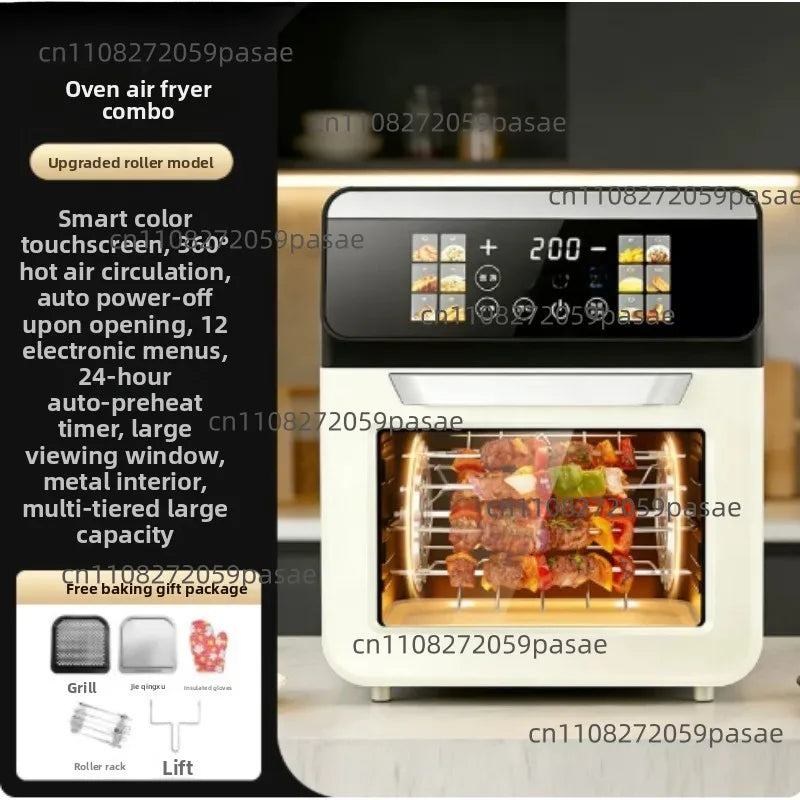 Large-Capacity Touchscreen Smart Multi-Function Air Fryer and Oven Combo for Home Use
