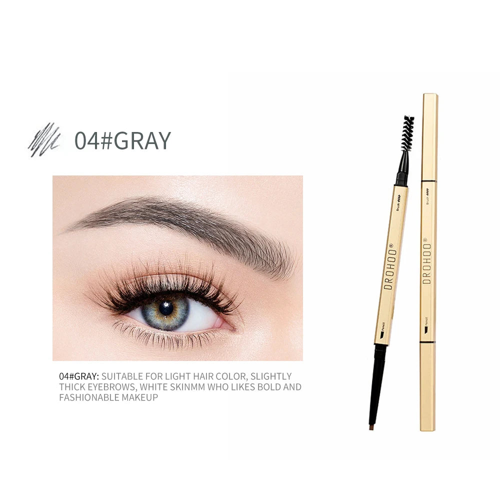 Makeup for Women Waterproof Eyebrow Enhancer Pen with Double Head Pencil and Brush  Long Lasting Eye Brow Cosmetics Easy to Wear
