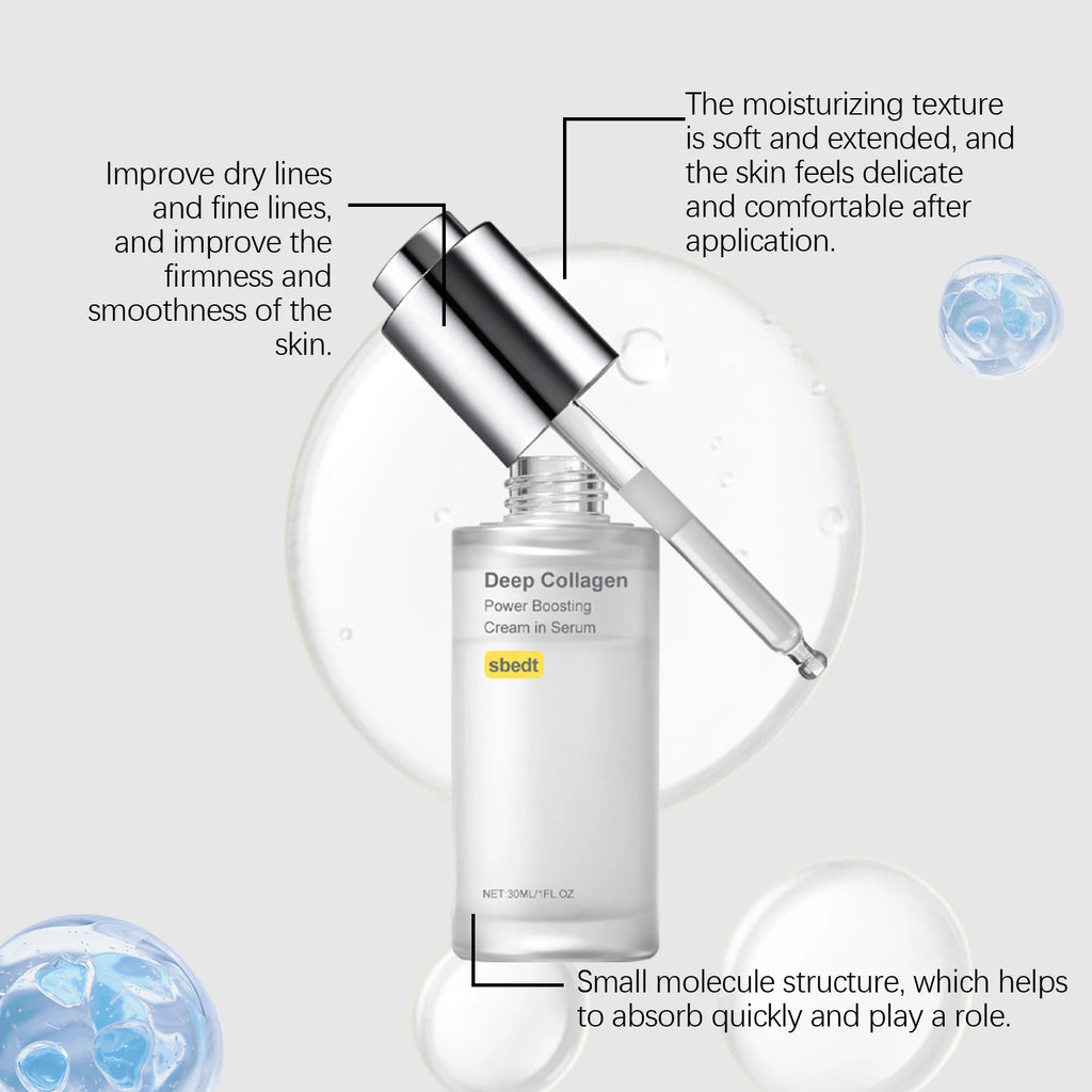 Deep Collagen Power Boosting Cream In Serum Korean Glass Skin Anti Aging Firming Plumping Hydrating Elasticity Nourish Ampoule