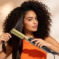 Multifunctional Electric Hot Comb Hair Straightening Brush, Portable Travel Hair Curling Straightening Tool, Plug-in Fast Heat S