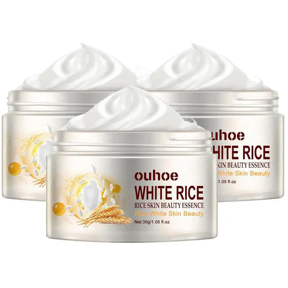 1/2/3PCs Rice Cream For Face White Rice Essence Brightening Moisturizing Cream Lightweight Moisturizer Face Cream Smooth Lines