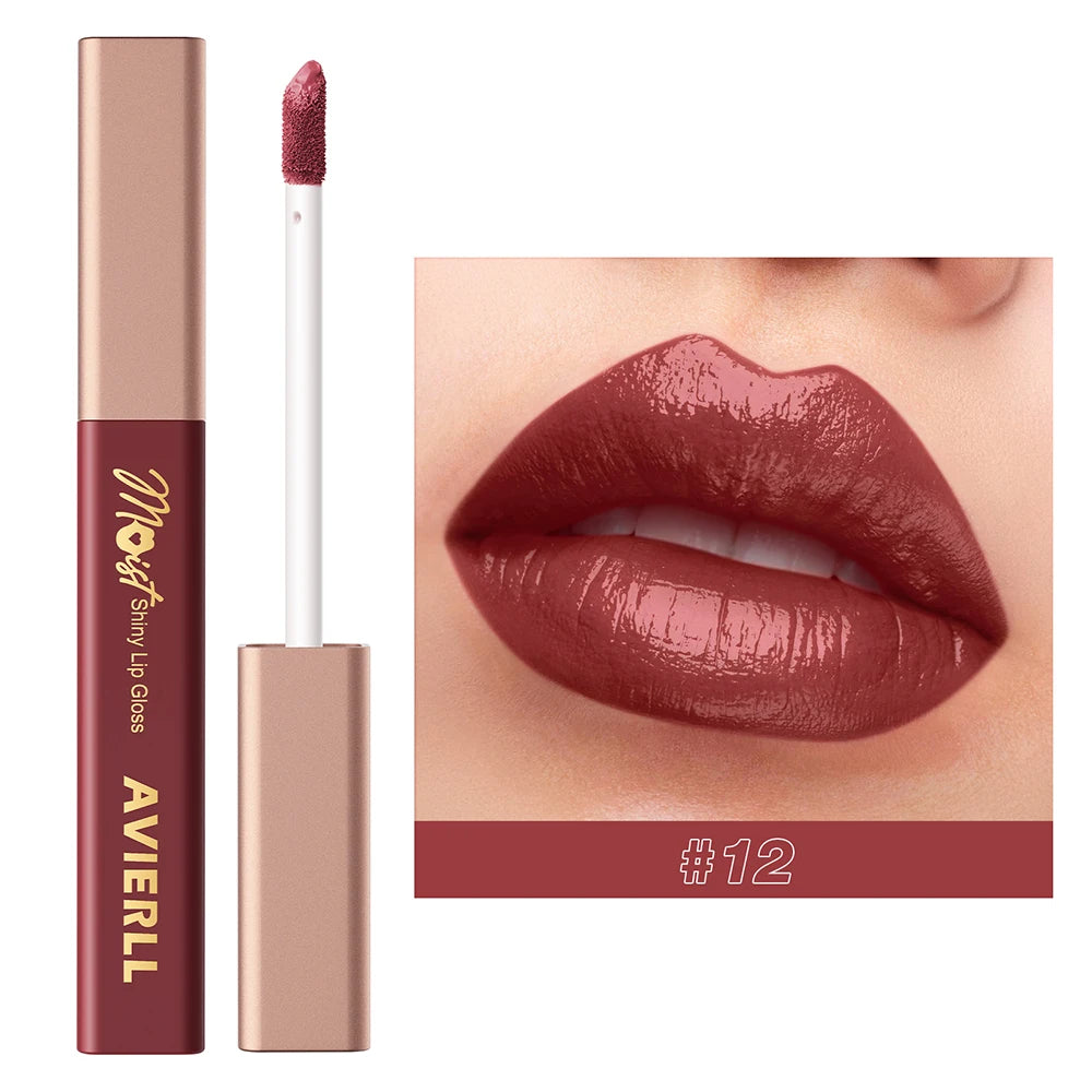 Lip Gloss Set Shiny Liquid Lipstick Long Lasting Moisturizing Non-Sticky Plump Hydrating Lip Balm Women's Makeup Halloween Gift