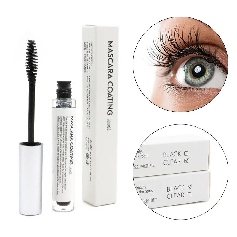 10ml Eyelash Coating Sealant Mascara Clear/Black Waterproof Long Lasting Keep Eyelash Extense Styling Beauty Makeup Tool