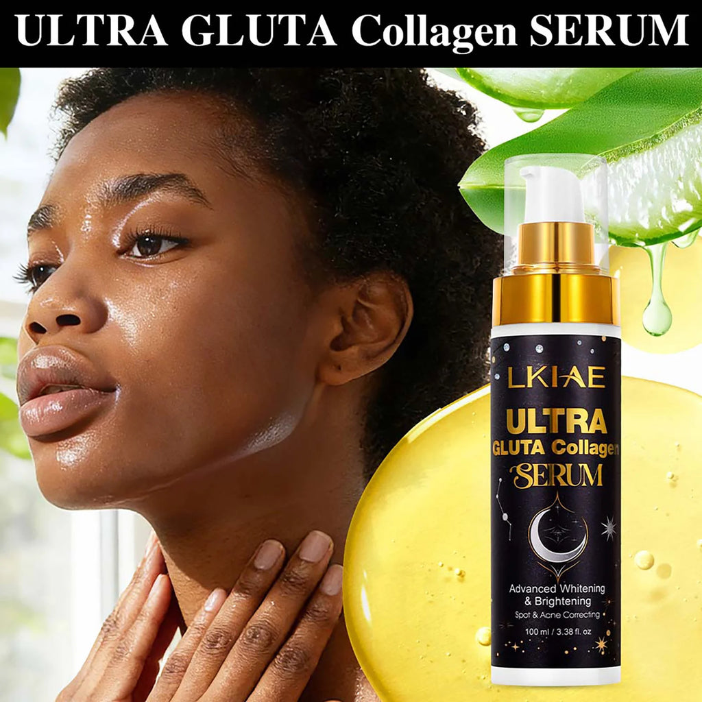 LKIAE ULTRA Whitening SkinCare Set For All Skin Tone, Hydration, With Glutathione, Collagen, Reduce Dark Spot, Hyperpigmentation