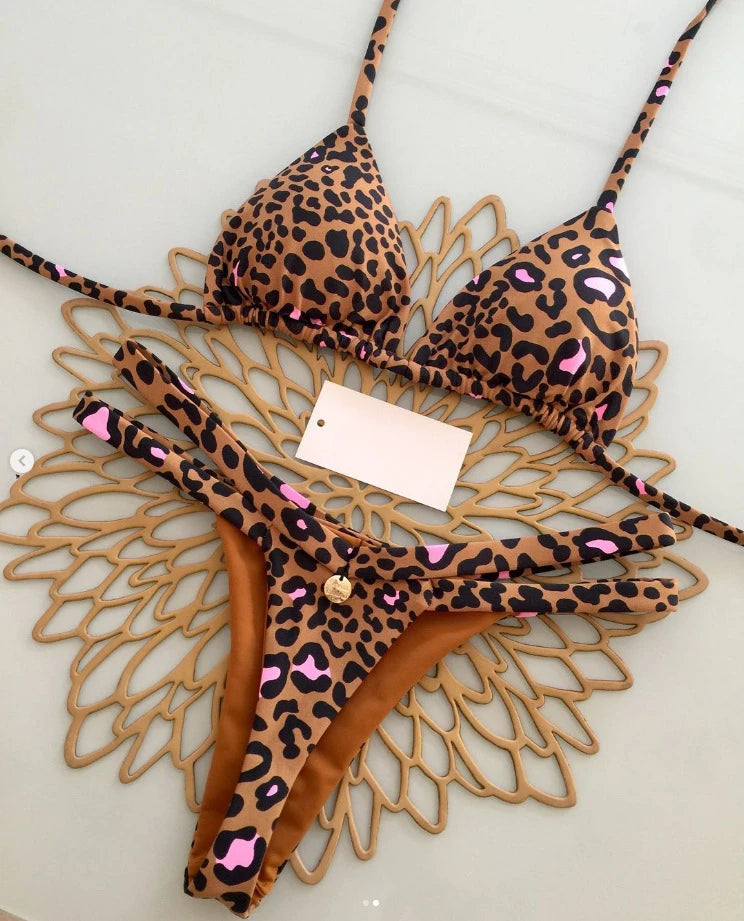 2026 New Sexy Women Bikini Set Beach Holiday Swimsuit Brazilian Thong Bikini Set Sexy Two Pieces Bathing Suit Women Beach Wear
