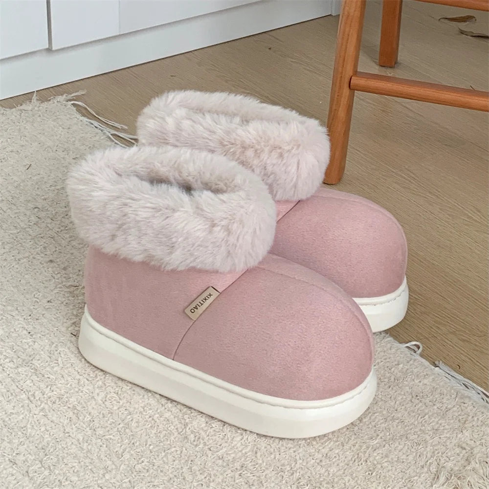 Fashionable Sporty Winter Snow Boots Men Women Waterproof down Cloth Thick Bottom Short Boots Cotton Shoes Trendy Cool
