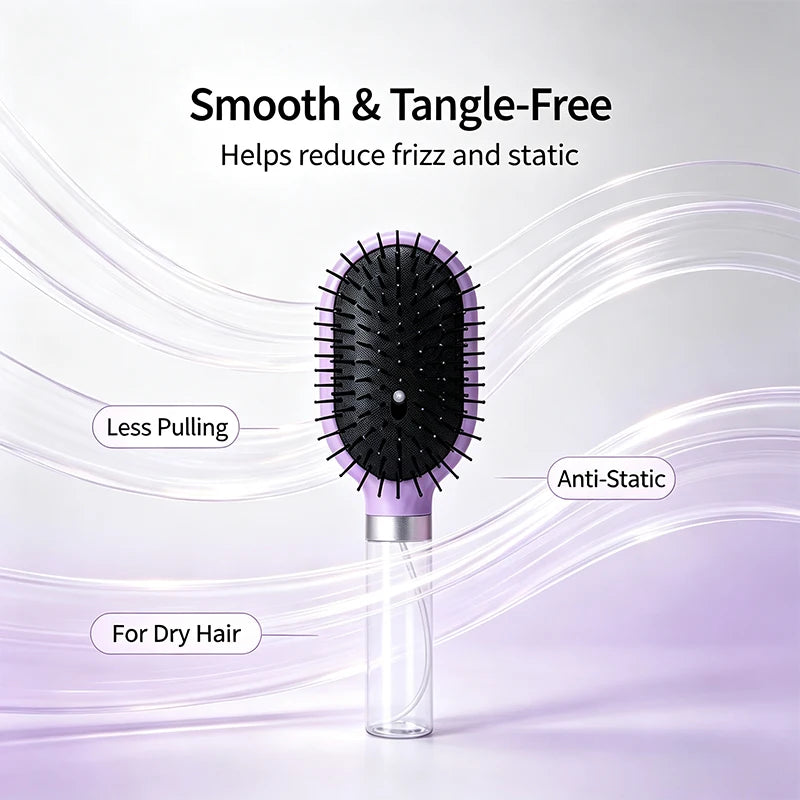 Anti Static 2 in 1 Air Cushion Hair Brush Set Hydrating Spray Massager Comb for Curly Dry Frizzy Hair