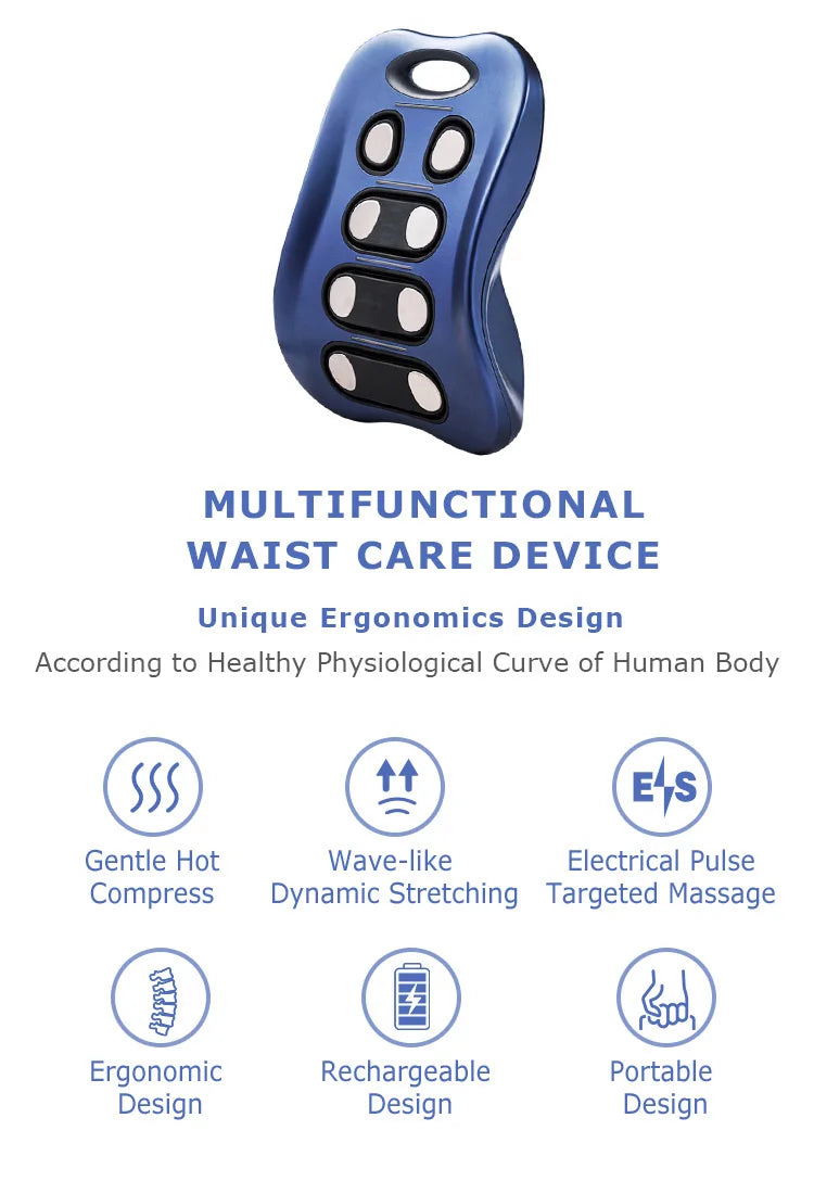 Lumbar Physiotherapy Decompression Traction Massager, Lumbar Back Pain Relief Massager