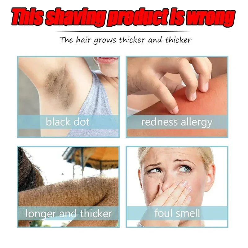 Hair Removal Spray Gentle Shaving Depilator Silky Smooth Skin on Body Arm Legs Hair Growth Inhibitor Depilatory Body Cream Care