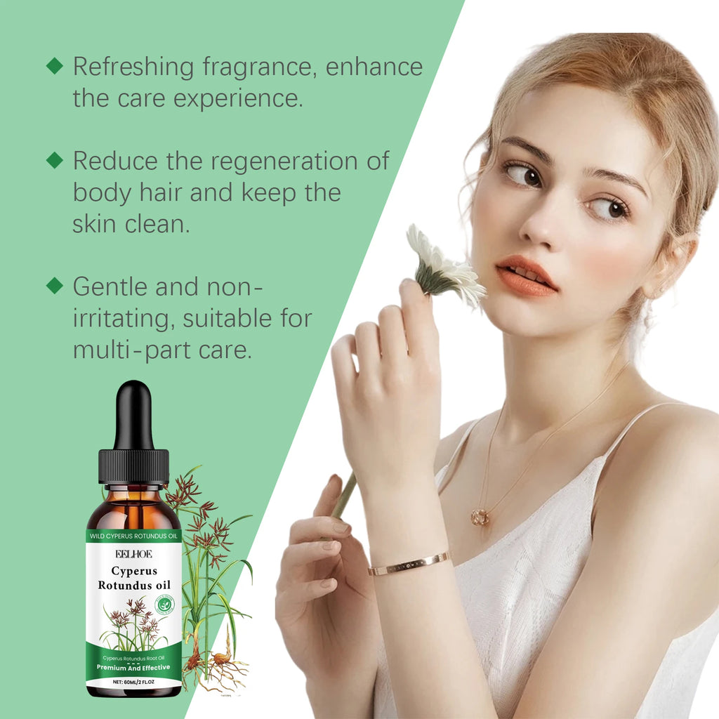 Cyperus Rotundus Essential Oil Anti Redness Soothing Plant Oil Reduce Irritation Body Moisturizing Smooth Hair Removal Care Oil
