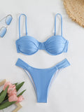Two Piece Bikinis 2026 New Women Swimsuit Push Up Bathing Suit Sexy Bikini Sets Swimwear Print Beachwear Solid Biquinis Vacation