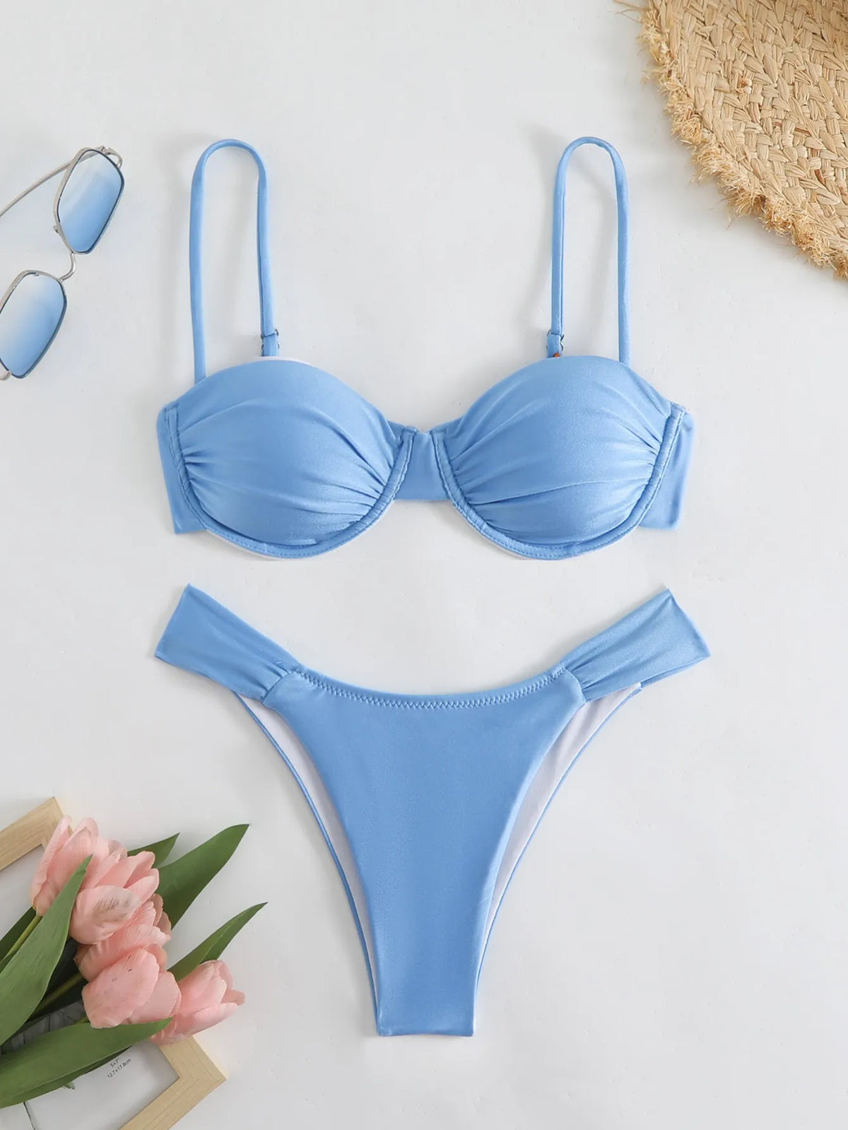 Two Piece Bikinis 2026 New Women Swimsuit Push Up Bathing Suit Sexy Bikini Sets Swimwear Print Beachwear Solid Biquinis Vacation