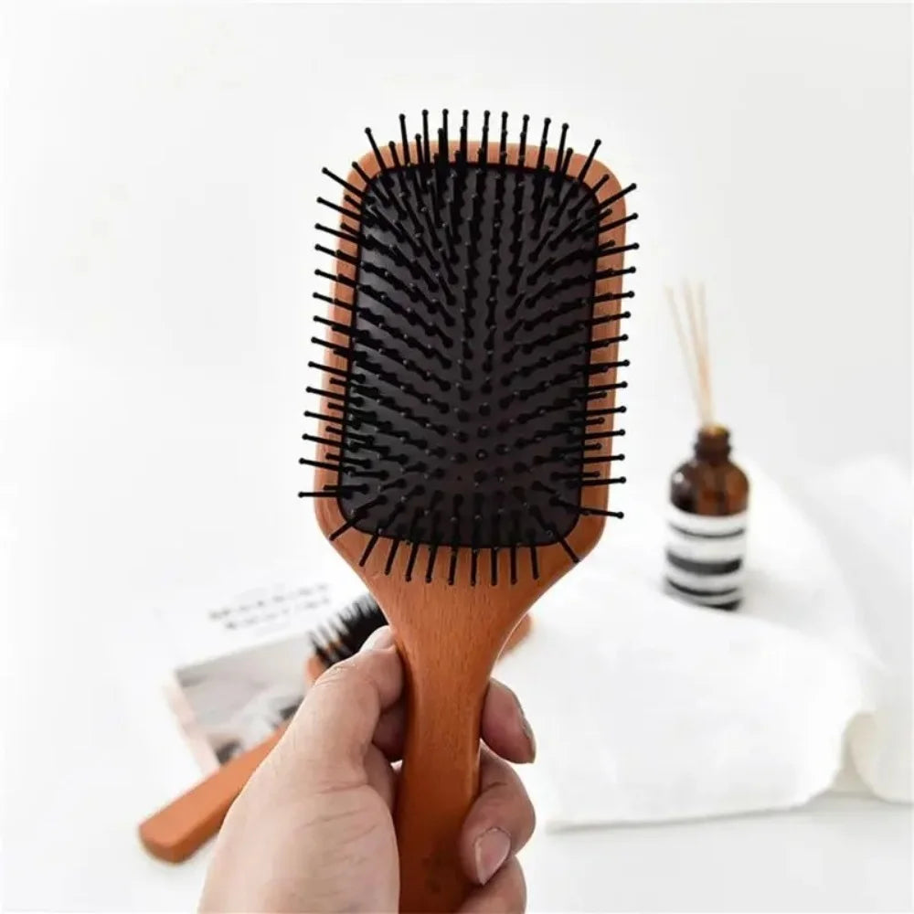 Wooden Airbag Massage Comb Scalp Massage Scalp Care Female Curly Hair High-grade Anti-static Hair Loss Daily Styling Grooming