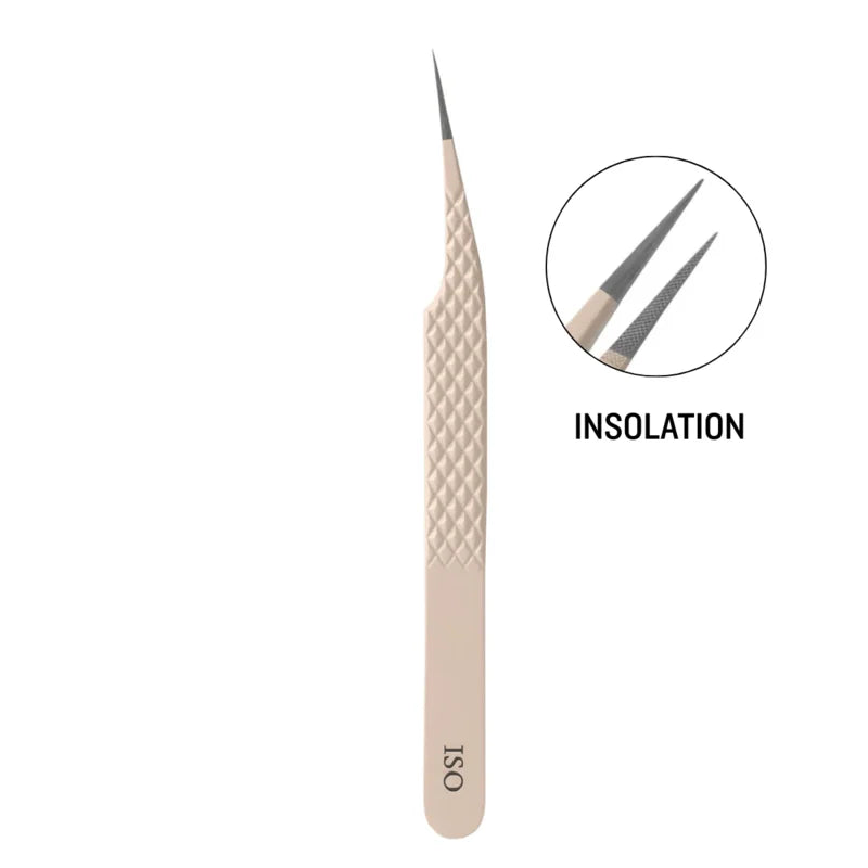 SENSE LASHES Fiber Tweezers for Eyelash Extensions Lash Isolation Tweezers Curved Volume Pinzas Para Extensión De Pestañas