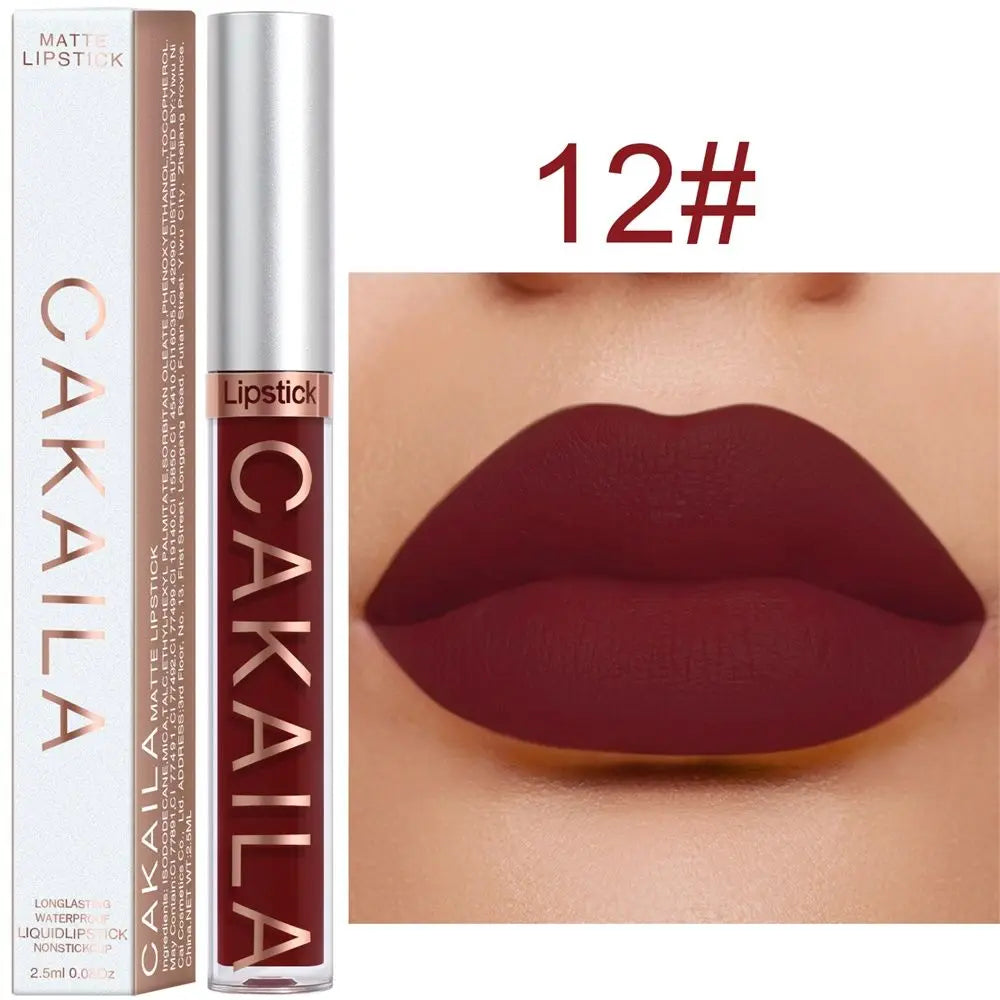 Cosmetics Lip Gloss 18 Colors Long Lasting Liquid Lipstick Lipstick Matte Waterproof